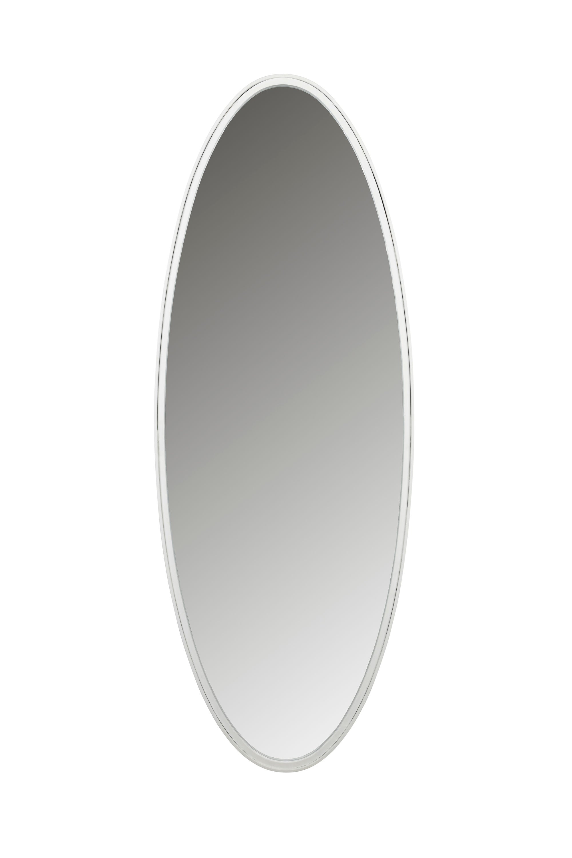 Miya White Oval Wall Mirror Large